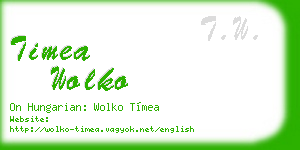timea wolko business card